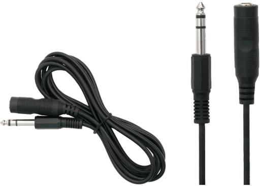 Predlžovací kábel VEĽKÝ jack 6,3 stereo 5m zásuvka (1185)