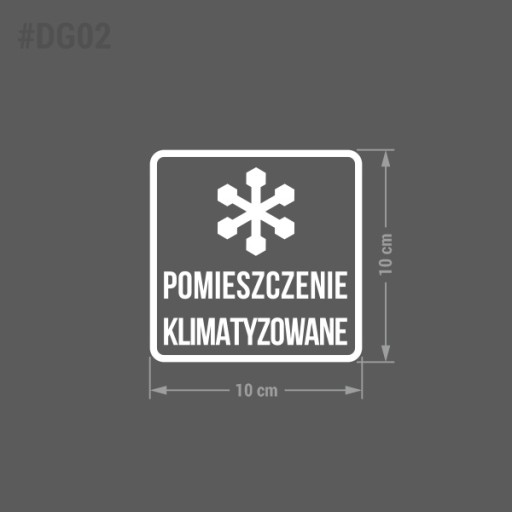 Klimatizovaná miestnosť - nálepka 10x10