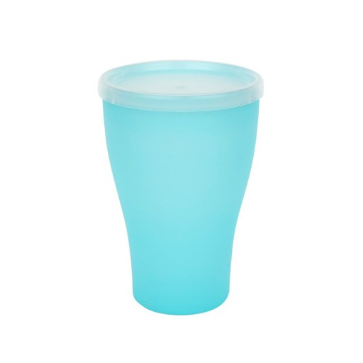 Plastový pohár s viečkom na horúcu tyrkysovú 0,5L