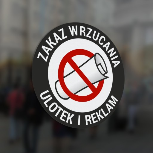 Zákaz vylepovania letákov a reklám - nálepka 10x10