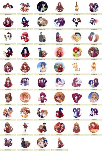 Manga Anime Toradora Pins! VEĽA VZOROV