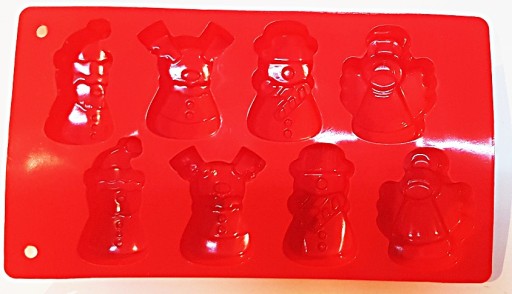 SILIKÓNOVÁ forma na pečenie Santa Claus Vianočný snehuliak 8c - Ideálna na Vianoce