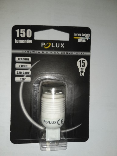 G9 LED žiarovka 2W 150LM, studená biela, 230V