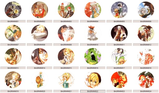 Manga Anime Grimms Manga Pins VEĽKÝ VÝBER
