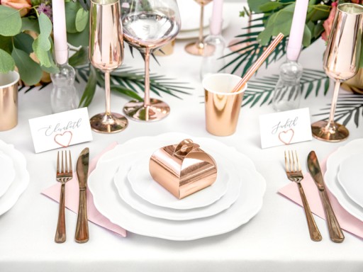 Ďakovné boxy pre hostí ROSE GOLD x10