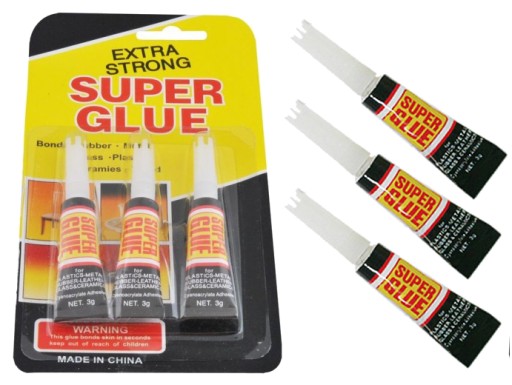 Okamžité lepidlo UNIVERZÁLNE SUPER GLUE 3 ks POWER!