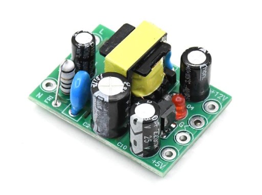 MODULÁRNY LED ZDROJ 12V/0,5A 5V/0,1A 6,5W 230V