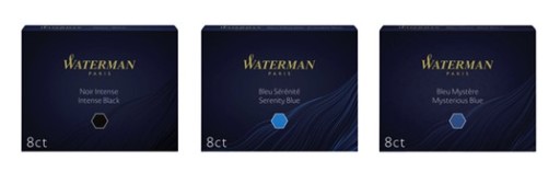WATERMAN tmavomodré kazety atramentová náplň do pera