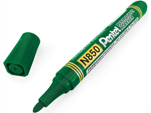 Permanentný popisovač PENTEL N850, okrúhly, zelený