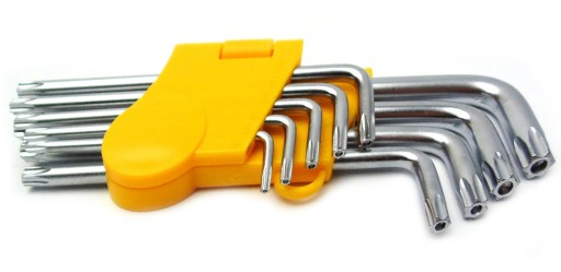 TORX NÁPRAVOVÉ KĽÚČE TYP L DLHÉ 9EL T10-T50