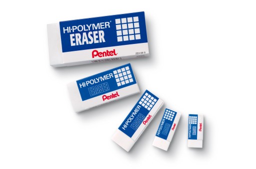 PENTEL ZEH-10 Hi-Polymer L guma na ceruzky, biela