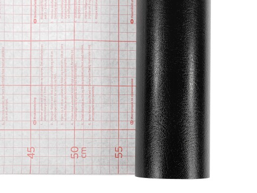 Fólia imitujúca kožu Samolepiaca dyha na nábytkovú dosku ČIERNA KOŽA 45 cm