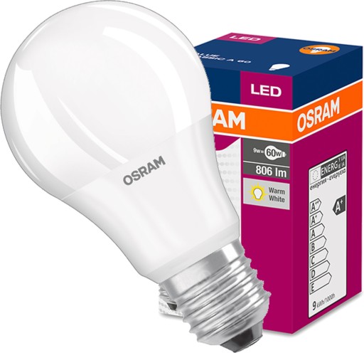 LED žiarovka A60 E27 9W 60W 806lm 2700K OSRAM