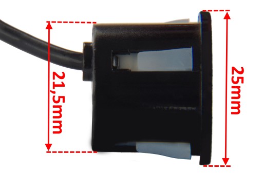 Čierny senzor, cúvací parkovací senzor, 21,5/25mm