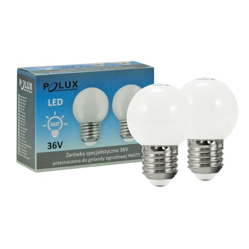 Záhradná girlanda LED mliečne žiarovky, 2 ks.