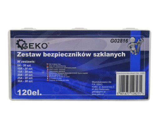 SKLENENÁ POISTKA SET 120EL 5-30A g02816