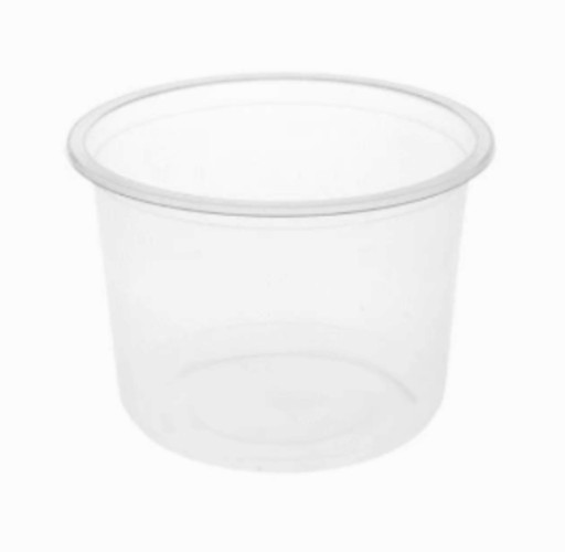 Okrúhla PP nádoba s vrchnákom, 350 ml, 50 ks