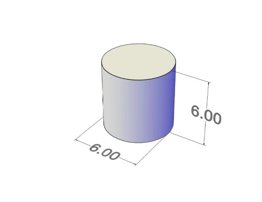 Neodymový valcový magnet MW 6x6 mm N38 10 ks.