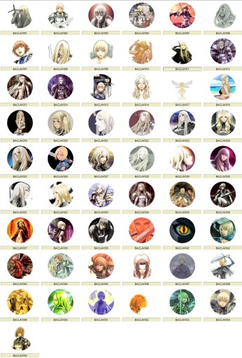 Manga Anime Claymore Pins MNOHÉ DIZAJNY