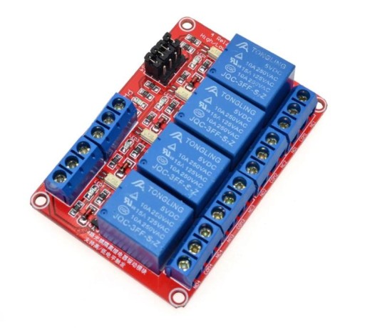 MODUL 4x RELÉ 12V 10A Hi/Lo AVR ARDUINO