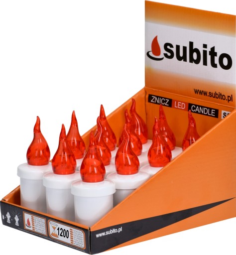Vložka do sviečky LED Subito S-5, lampáš ČERVENÝ