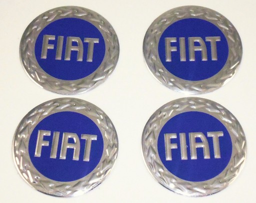 FIAT 60mm modrý, emblémy, znaky, NÁBOJE, RÁFKY