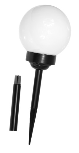 SOLÁRNA LAMPA MLIEČNE BIELA GUĽA 15cm 4 LED! XL