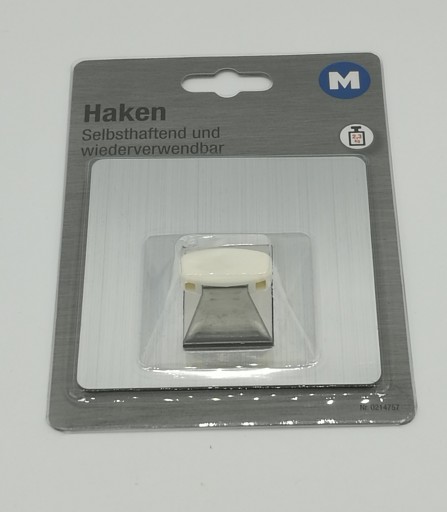 SAMOLEPIACI HÁKOVÝ VEŠIAK, CHROME INOX