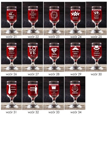 GLASS gravírované poháre na vodku, 20 ml