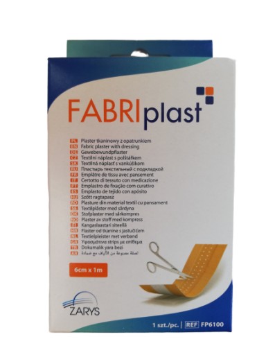 Rezanie omietky s obväzom Fabriplast 6cm x 1m