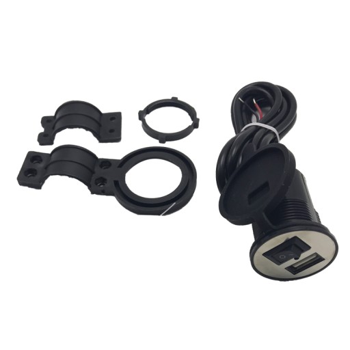 NABÍJAČKA NA MOTORKU SKÚTER USB ZÁSUVKA 12V 2,1A