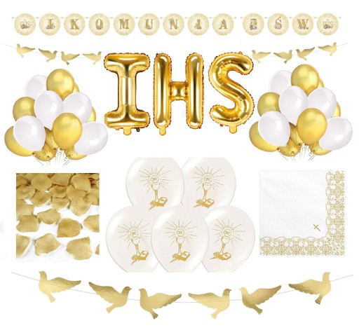 IHS drevená posýpka na tortu 23cm COMMUNION