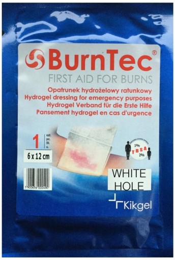 BurnTec záchranný hydrogélový obväz 6x12 cm
