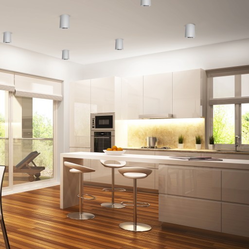 Prisadené okrúhle svietidlo E27, pevné, BIELY JUPITER 10 98x115mm IP20 Goldlux