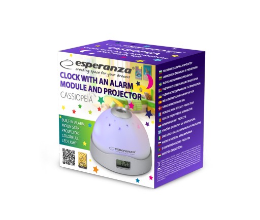 LCD HODINY ALARM S LED LAMPOU PROJEKTORA