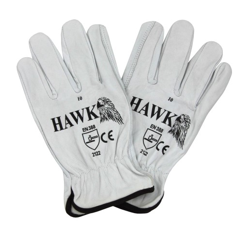 KRÁTKE ZVÁRAČSKÉ RUKAVICE KOZIA KOŽA R.10 HAWK