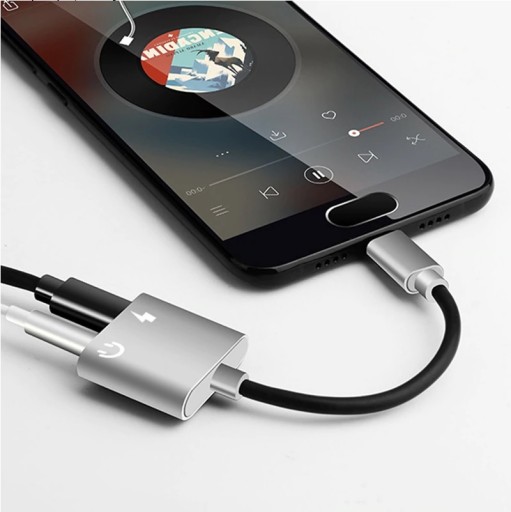 Adaptér USB-C na Mini Jack 3,5 mm + napájanie USB-C
