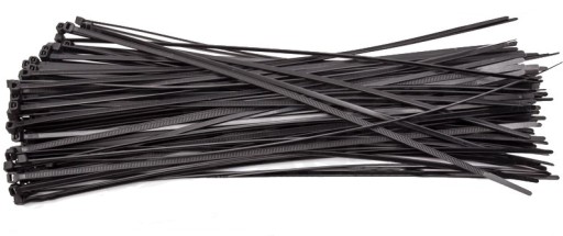 Čierne sťahovacie pásky 180x3,6mm UV 100 ks