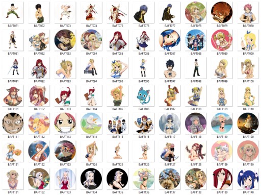 Manga Anime Fairy Tail Pins VEĽKÝ VÝBER