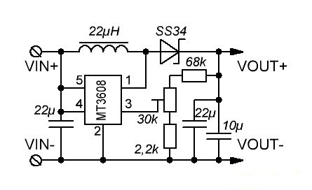 STEP UP CONVERTER 5V - 28V DC 2A MT3608