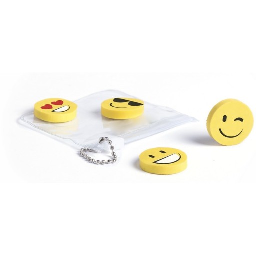 Školská guma, gumy, gumy, 4 kusy SMILE