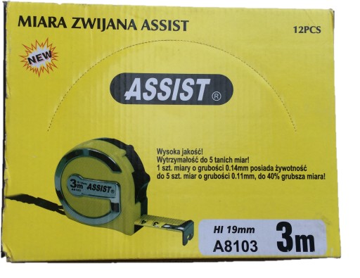 ASSIST Rolovacie pravítko, široké, 3m PREMIUM