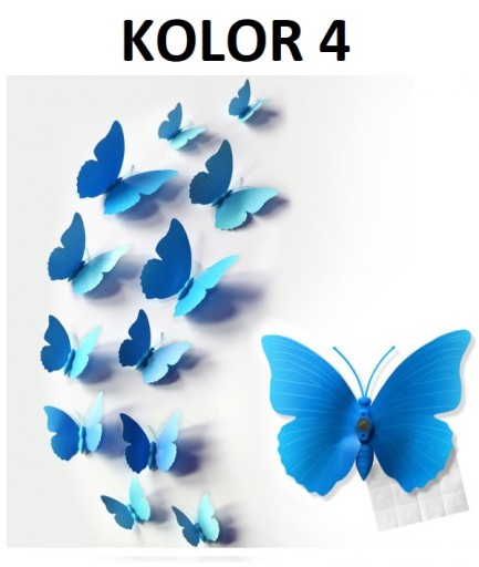 MOTÝLE 3D MOTÝLE NA DEKORÁCIU STENY 12KS 7xKOL