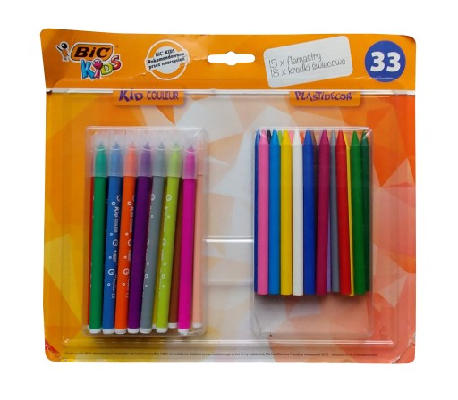PLASTIDECOR Fixky + BIC pastelky 33 ks