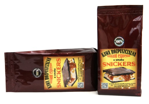 Ochutená instantná káva s príchuťou Snickers