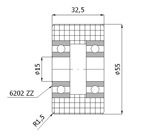 FI 55 PRIAMY VALEC POLYAMIDOVÝ FI 15