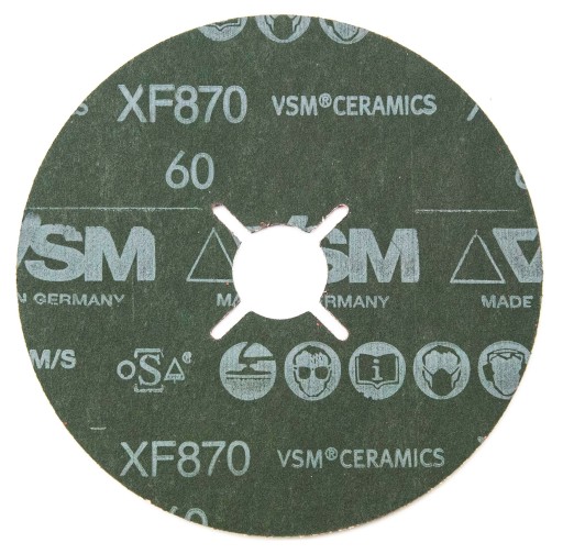 Vláknový kotúč VSM na nehrdzavejúcu oceľ a kovy XF870 P60 Ceramic
