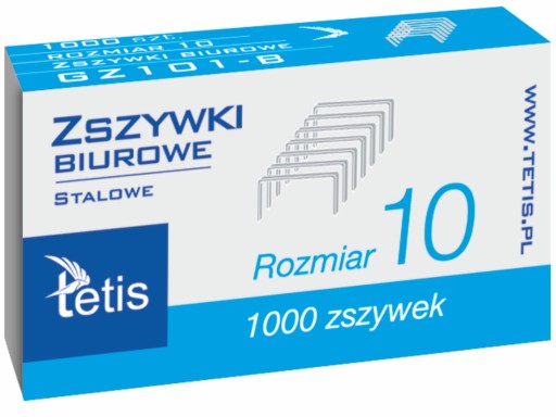 Kancelárske sponky č. 10 1000ks GZ101-B TETIS