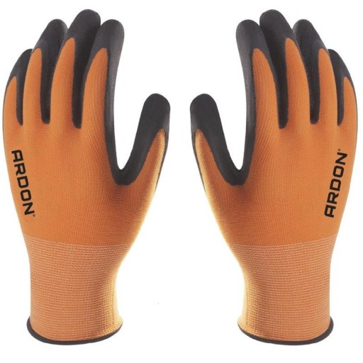 PETRAX Nylonové latexové pracovné rukavice, 2 páry, veľkosť 9