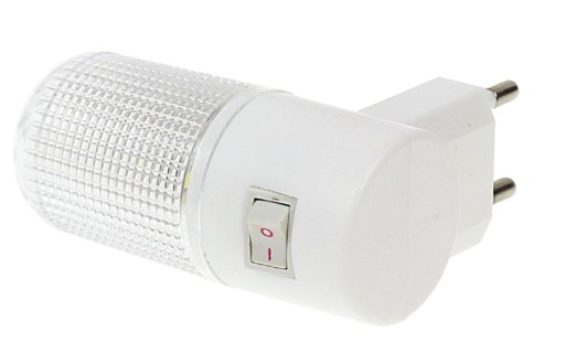 LED NOČNÁ LAMPA DO KONTAKTNÝCH NOČNÝCH ZÁSUVEK, BIELE SPLACHOVAČKA do spálne